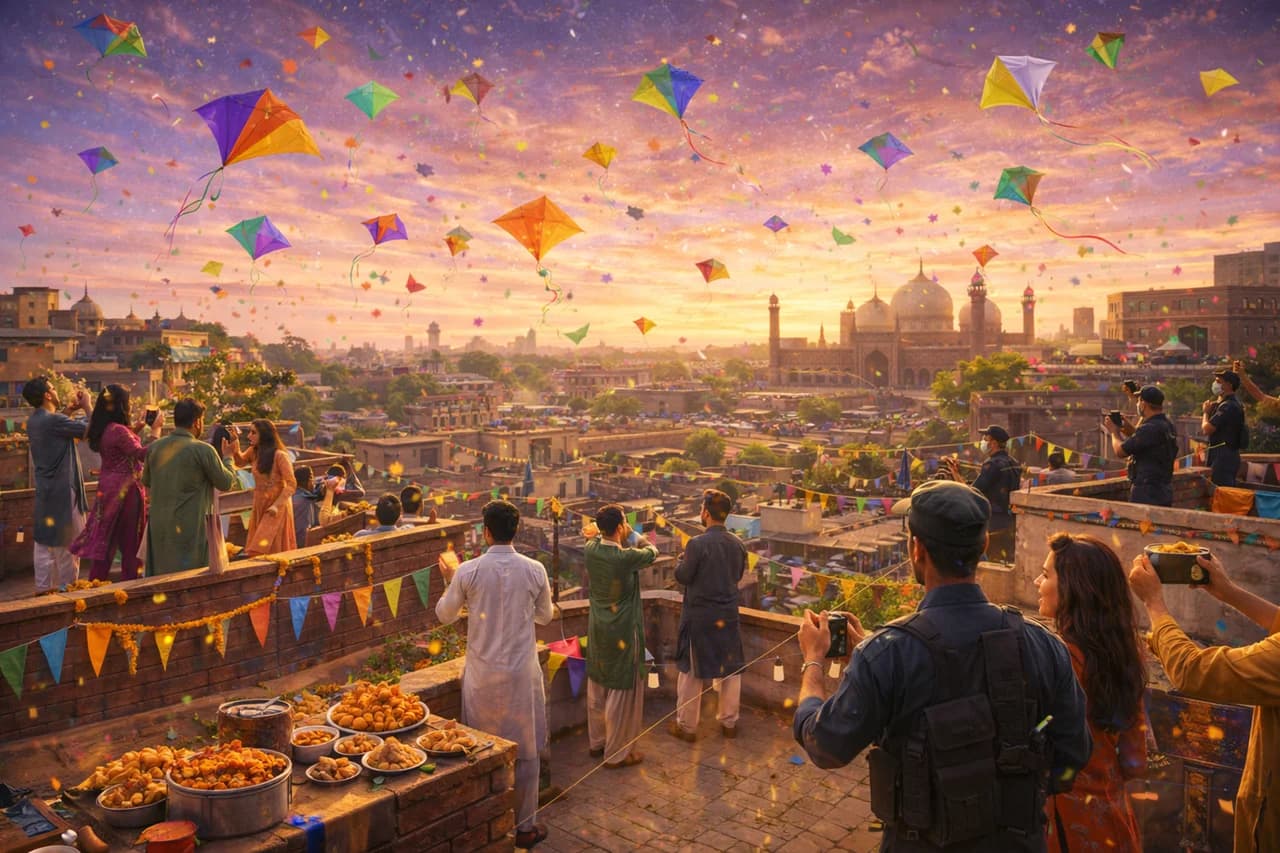 Basant celebration on a Lahore rooftop